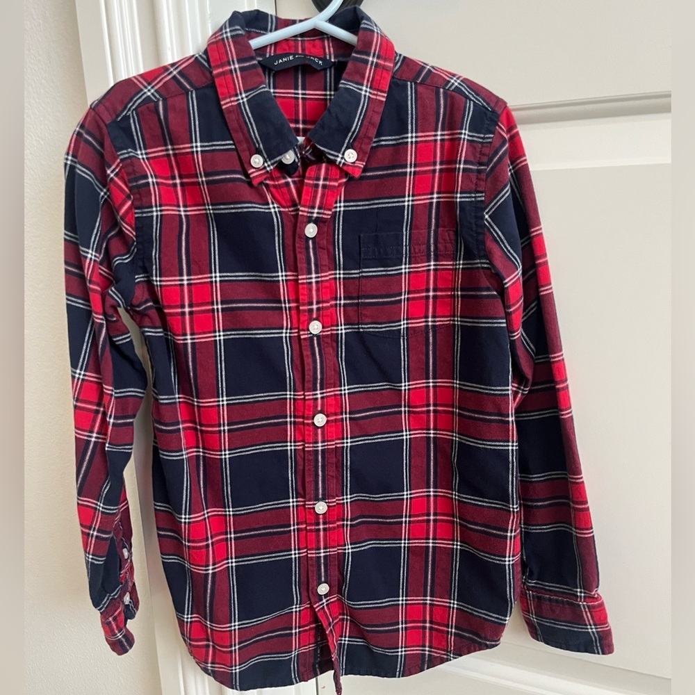 Boys flannel holiday shirt by Janie and Jack